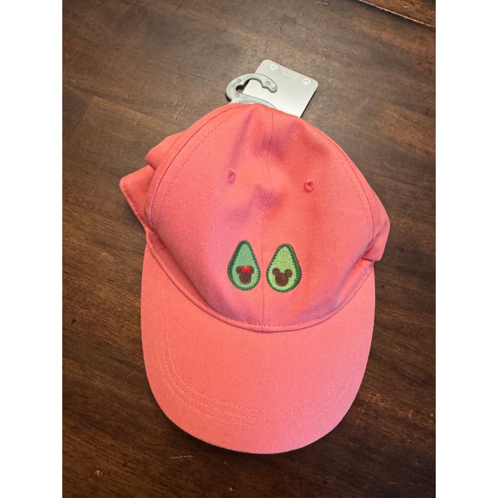 Disney pink avocado mickey minnie mouse "you're my avo half" hat adjustable NWT
